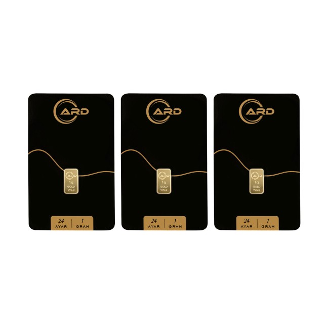 ARD 1 gr 24 Ayar Külçe Altın 3 Adet