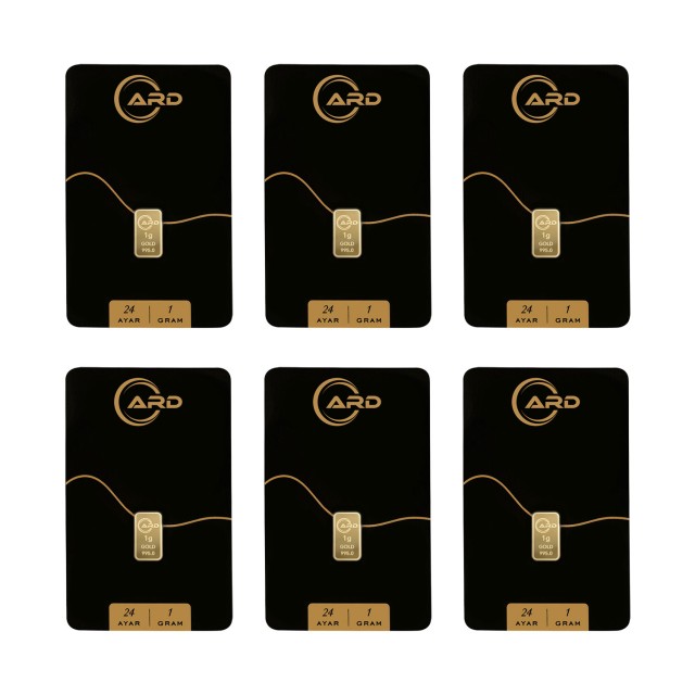 ARD 1 gr 24 Ayar Külçe Altın 6 Adet