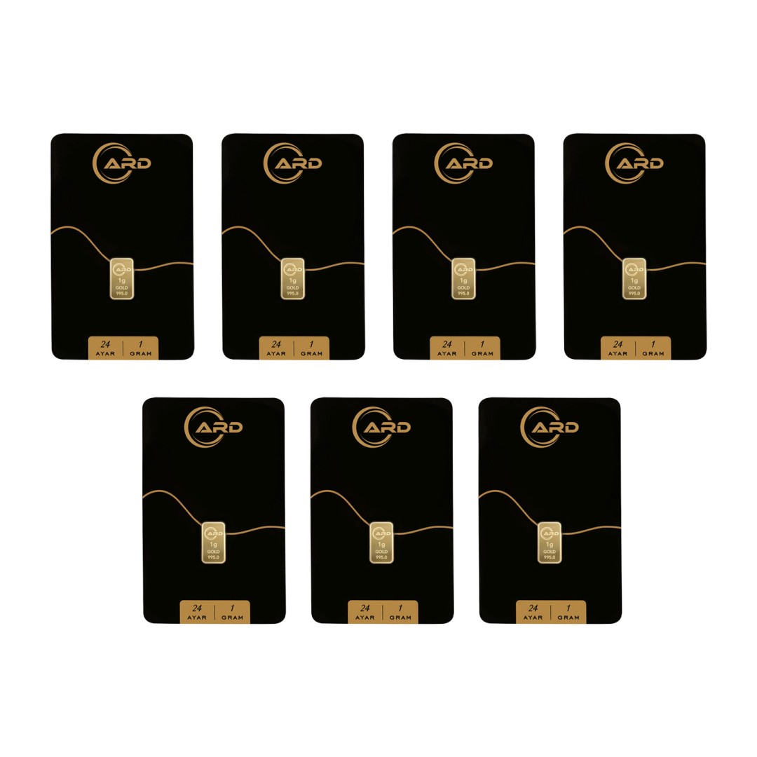 ARD 1 gr 24 Ayar Külçe Altın 7 Adet