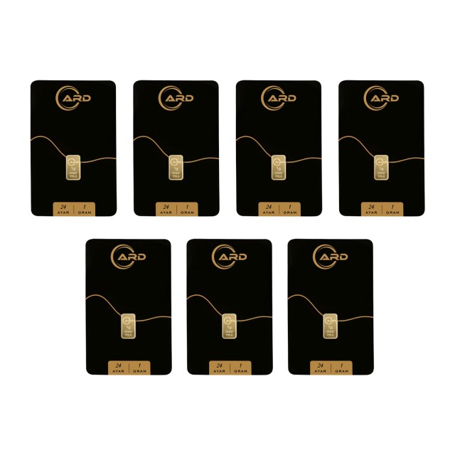 ARD 1 gr 24 Ayar Külçe Altın 7 Adet
