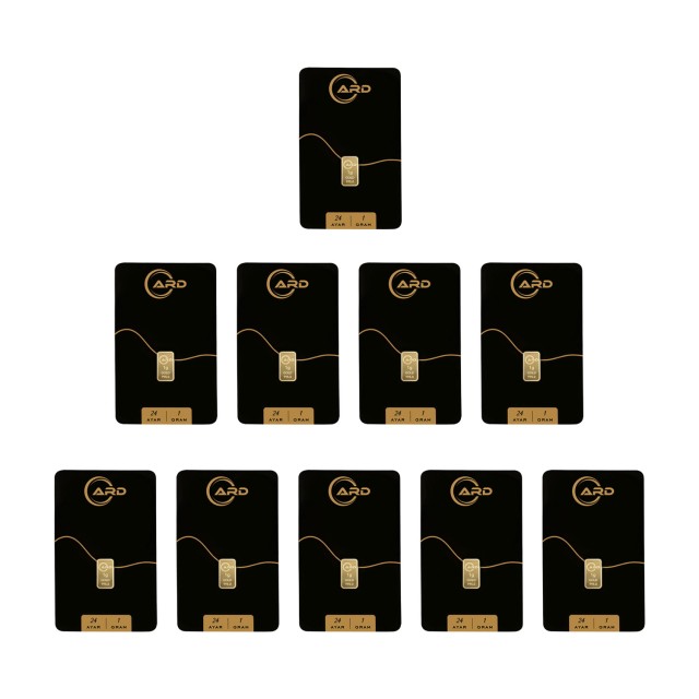 ARD 1 gr 24 Ayar Külçe Altın 10 Adet