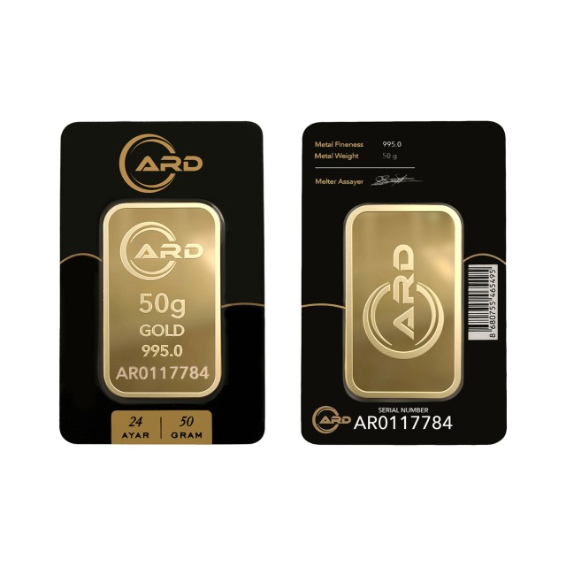 ARD 50 gr 995 24 Ayar Külçe Altın