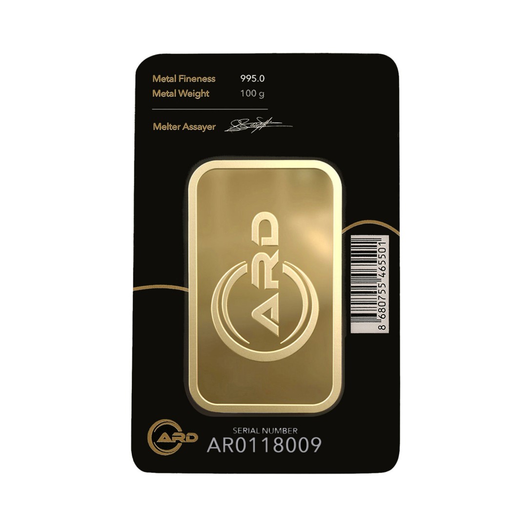 ARD 100 gr 995 24 Ayar Külçe Altın