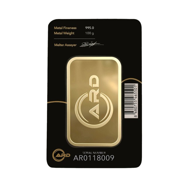 ARD 100 gr 995 24 Ayar Külçe Altın