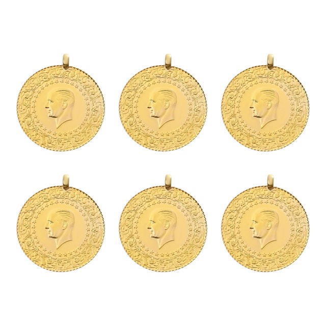 Eski Kulplu Ziynet Çeyrek Altın 6 Adet