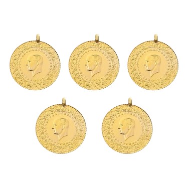 Yeni Kulplu Ziynet Çeyrek Altın 5 Adet