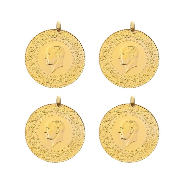 Eski Kulplu Ziynet Yarım Altın 4 Adet