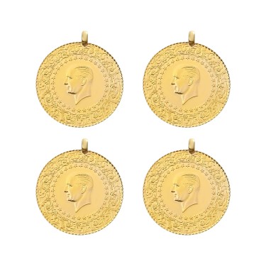 Yeni Kulplu Ziynet Yarım Altın 4 Adet