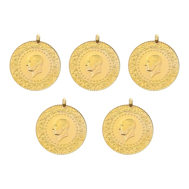 Yeni Kulplu Ziynet Yarım Altın 5 Adet