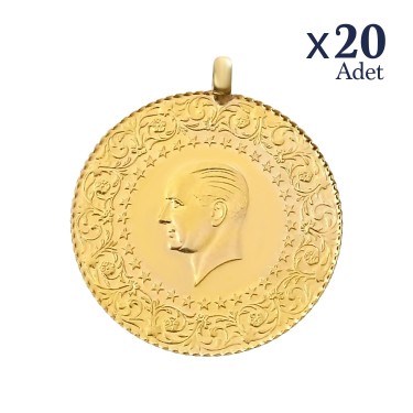 Yeni Kulplu Ziynet Yarım Altın 20 Adet