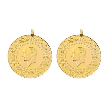 Eski Kulplu Ziynet Tam Altın 2 Adet